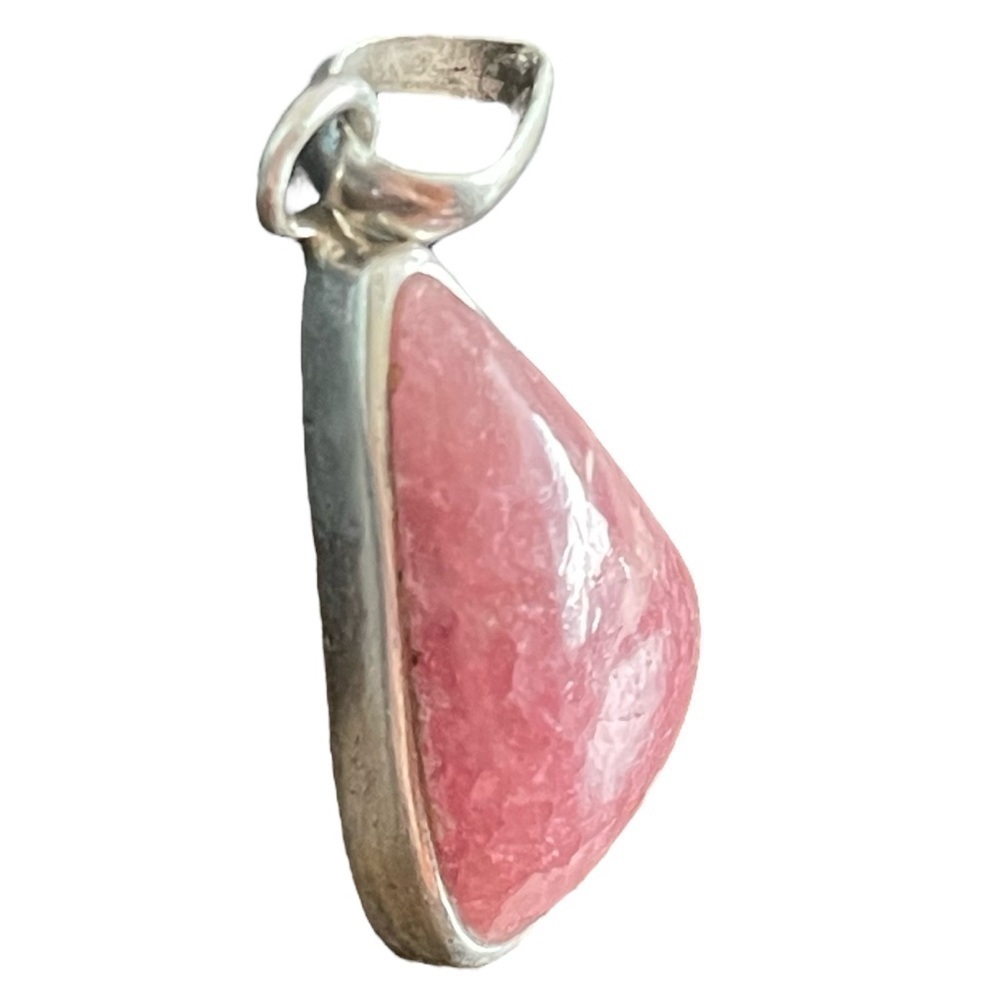 Designer Rhodochrosite Sterling Silver Pendant - Picture 2 of 6